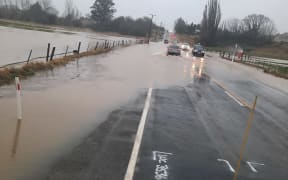 Heavy rain has led to surface flooding in the North Otago township of Maheno.