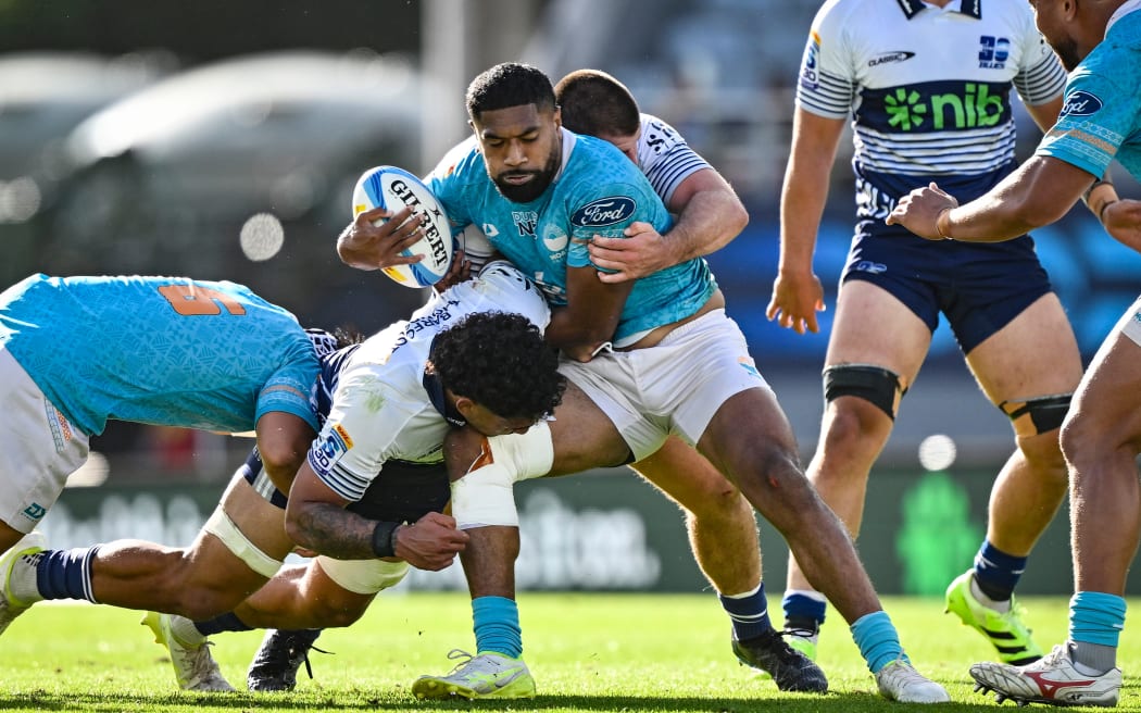 Tevita Latu of Moana Pasifika, Blues v Moana Pasifika, round 5 Super Rugby Pacific match at Eden Park, Auckland, New Zealand on Sunday 15 March 2026.