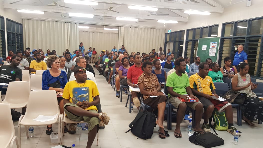 Volunteer Team Leaders attend a training session in Port Vila.