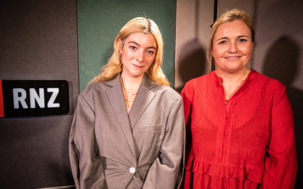 Lorde and Charlotte in studio