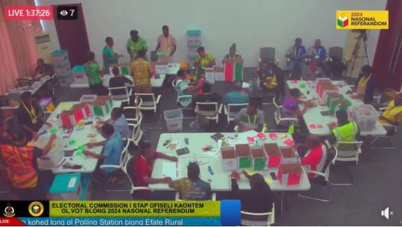 Screengrab of live vote counting. 4 June 2024.