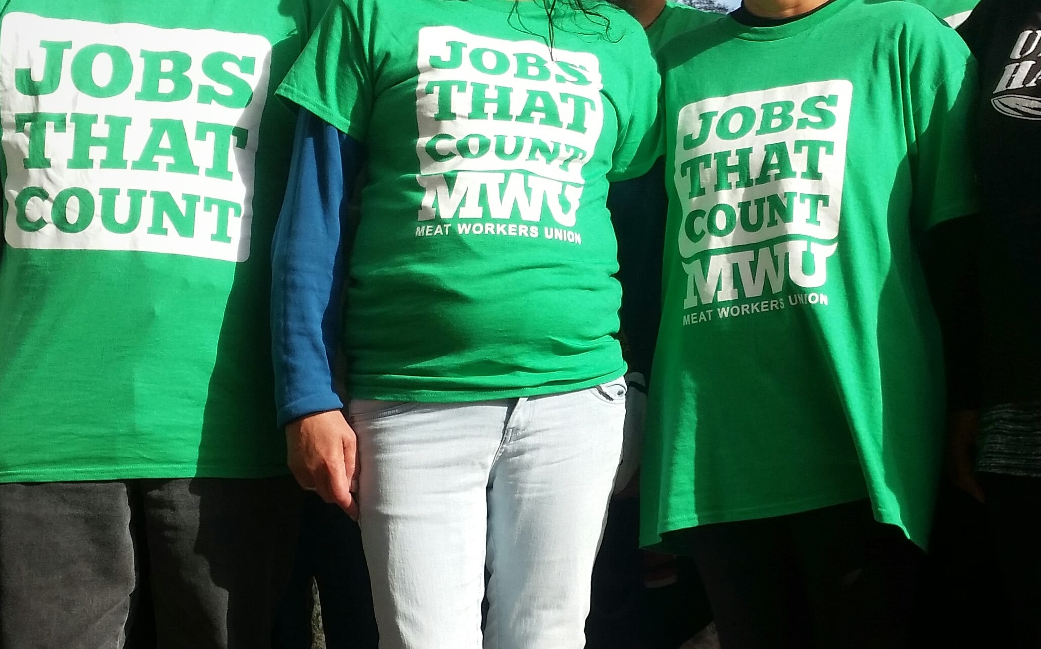 Affco workers travelled from Wairoa to Auckland for the hearing.