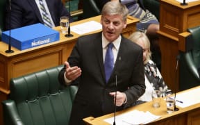 Bill English delivering his valedictory speech.
