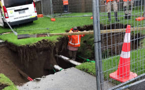 A sinkhole in Papamoa