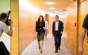 Prime Minister Jacinda Ardern and Director General of Health David Bloomfield.