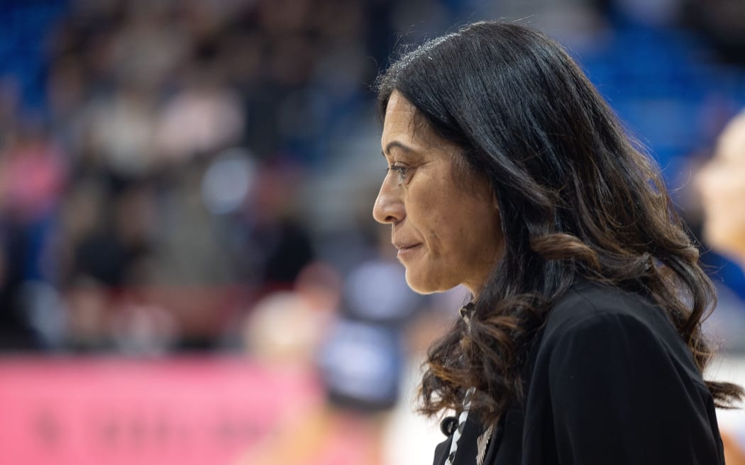 Silver Ferns head coach Noeline Taurua during the Cadbury Netball Series / Taini Jamison Trophy - New Zealand Silver Ferns v England at Te Rauparaha Arena, Porirua in Wellington. 27 September 2023. © Copyright image by Marty Melville / www.photosport.nz