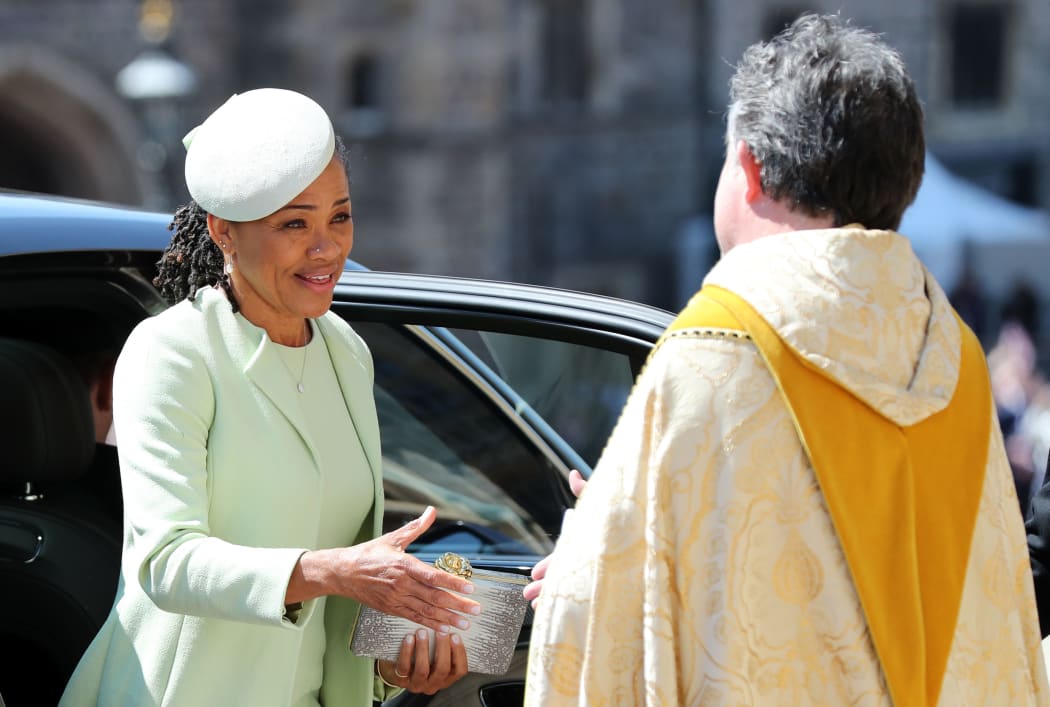 Meghan Markle's mother Doria Ragland arriving for the wedding ceremony.