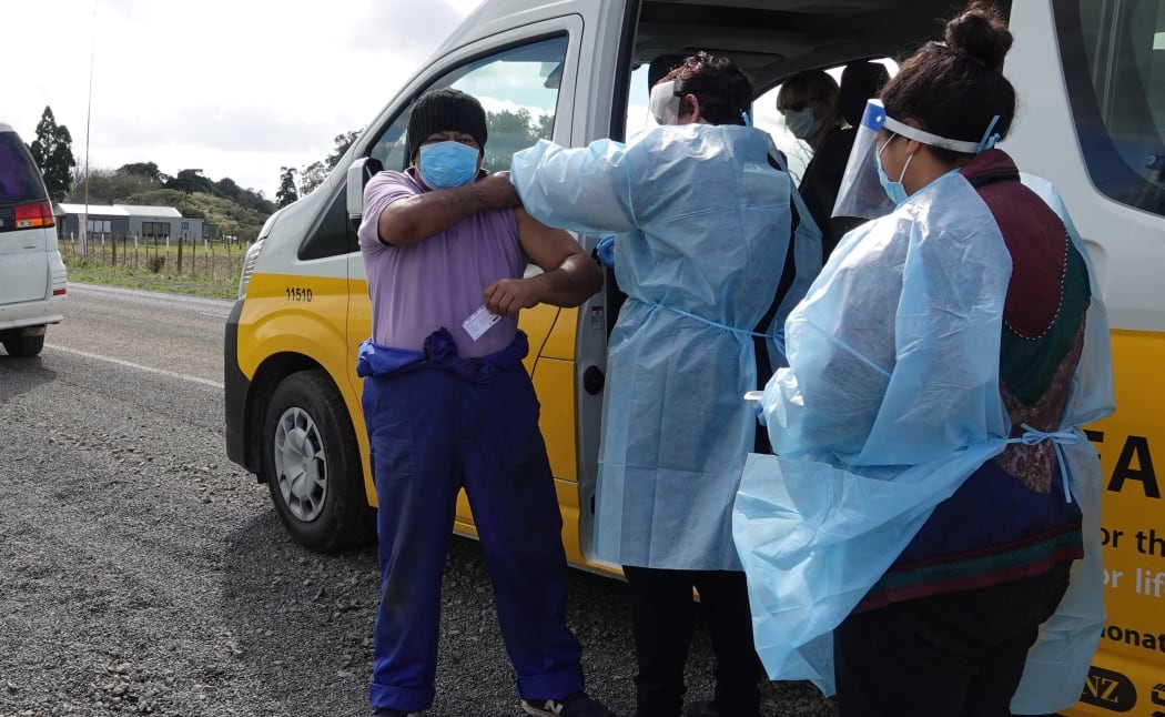 Te Iringa man Grant Tahere's vaccination