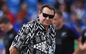 Steve Hansen on duty at Apia Park