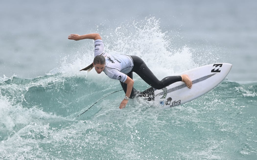 Gisborne's Saffi Vette wins the Open Women's Division final at the
Surfing New Zealand National Championships 2021.