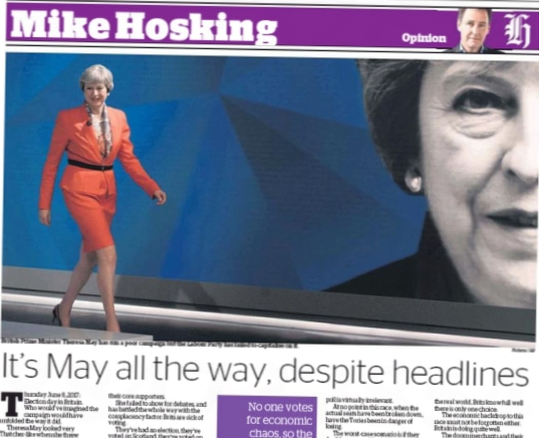 Mike Hosking was in no doubt about the UK election outcome.