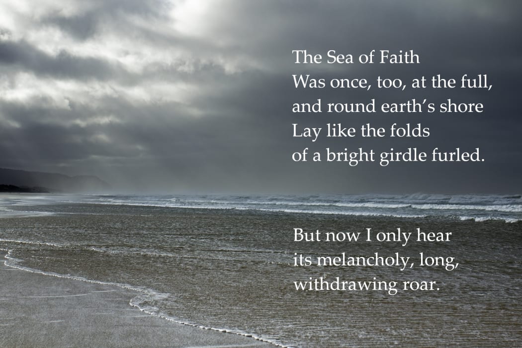 Text drawn from the poem Dover Beach by Matthew Arnold, 1851.