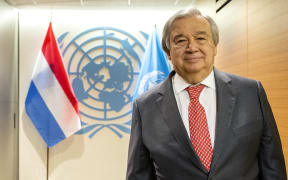 Antonio Guterres, Secretary General of the UN, during the UN Water Conference.