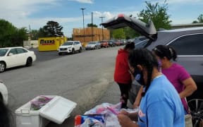 A glove and mask drive organised by the Marshallese community