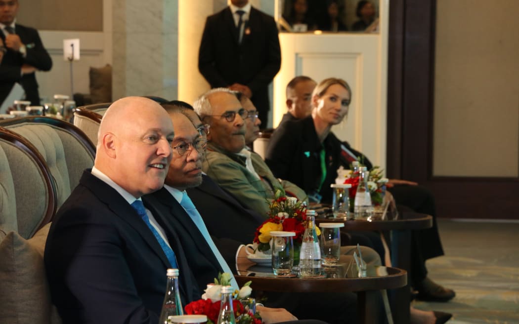 Prime Minister Christopher Luxon seated next to Malaysia PM Anwar Ibrahim, Vietnam PM Pham Minh Chinh, and Timor-Lesta president José Ramos-Horta.