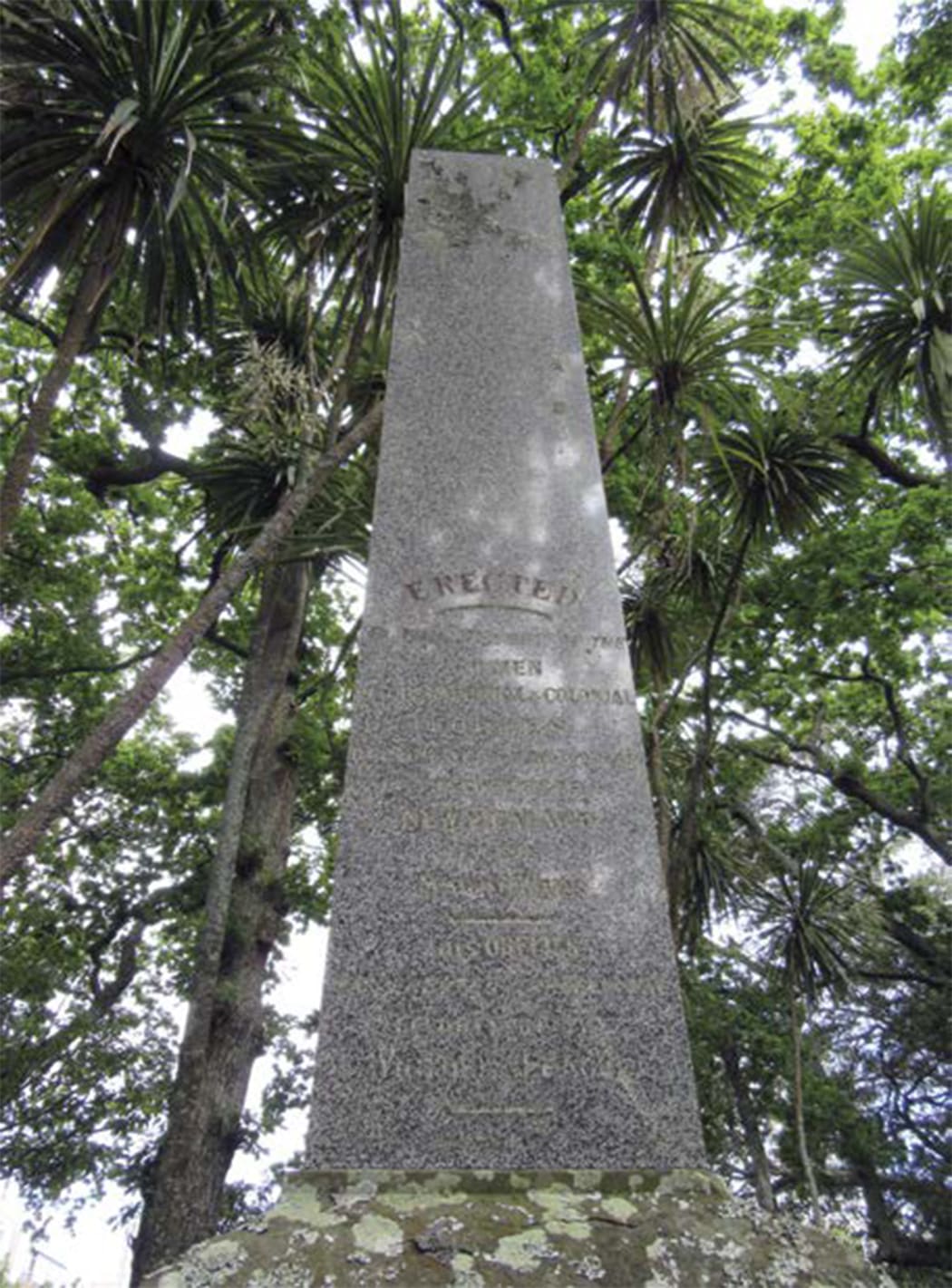 The memorial to the imperial and colonial forces
in the Symonds Street Cemetery, Auckland
