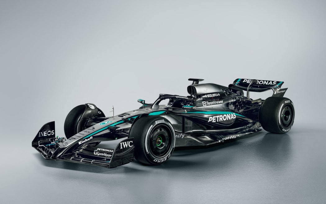 An undated image of the new Mercedes-AMG F1 W16 car ahead of the 2025 season.