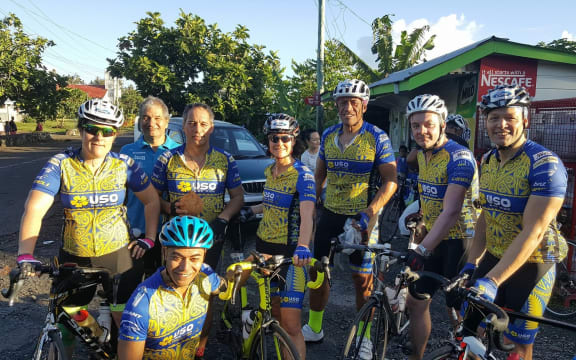 The group of cyclists called USO use their bikes to deliver health messages to Pacific and Maori communities in New Zealand
