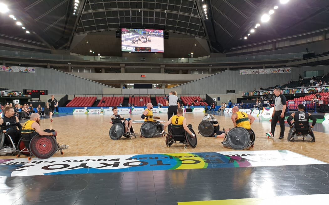 The Wheel Blacks playing Australia in Tokyo.