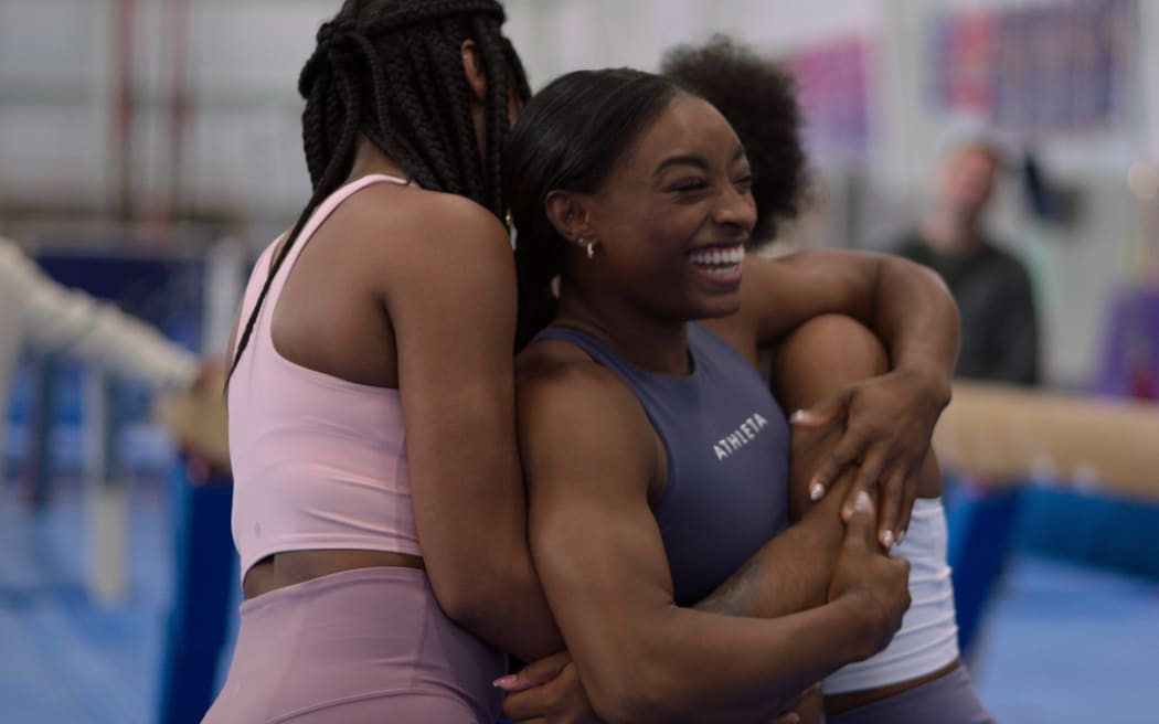 Simone Biles Rising. Simone Biles in Simone Biles Rising. Cr. Courtesy of Netflix © 2024