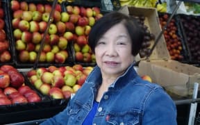 Nancy Young, at eighty running the last Chinese fruit shop standing in Balclutha.