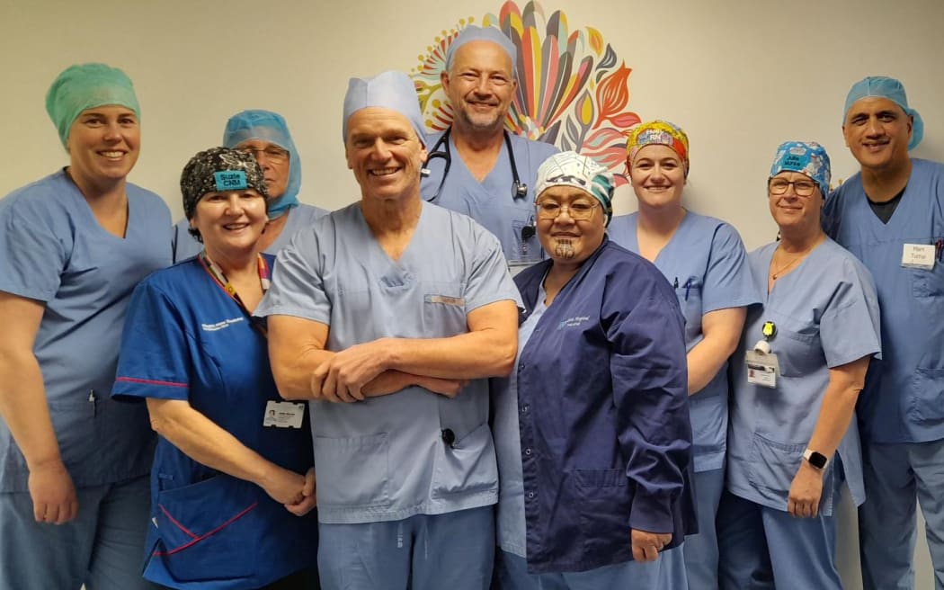 the Kaitaia theatre team with Dr Coup