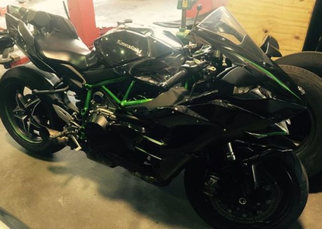 The 2015 Kawasaki Motorbike found after a major nationwide police operation against an alleged meth ring.