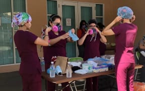 Health officials at a testing facility on Guam