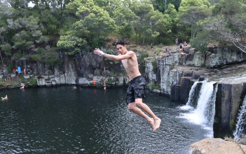 Charlie’s Rock, on Waipapa River near Kerikeri, is a hugely popular summer swimming spot.