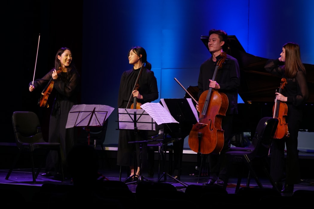 Christine Lee, KiHei Lee, Cecile McNeill and Dominic Lee at the Wakatipu Music Festival.