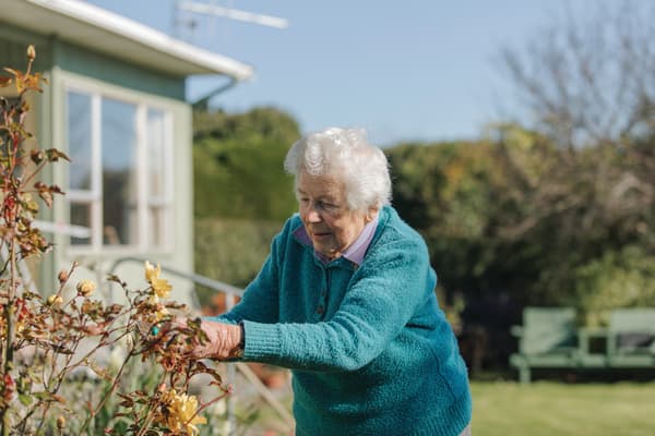 “I really love gardening and I’m proud of my garden. We’ve got a very nice gardening club here. We
meet once a month and have speakers occasionally. We made posies the other day for the hospital. I
used to grow a lot of vegetables as well, but I get Meals on Wheels now.”