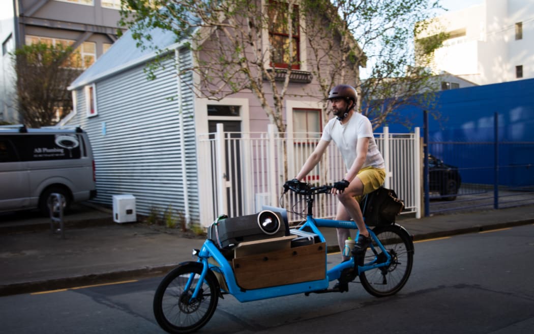 Marcus McShane's mobile projection booth for project Velocine