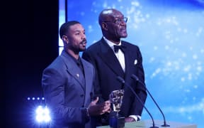 Michael B. Jordan and Delroy Lindo present during the BAFTA Film Awards in London.