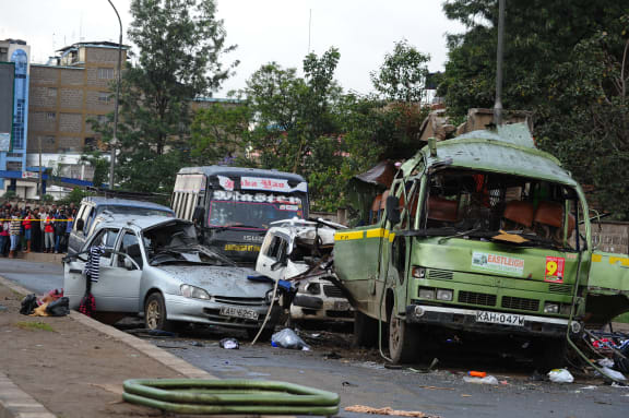 At least four people were killed and 36 were injured when the bus exploded.