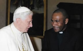 Pope Benedict XVI and Father Paul Sundu