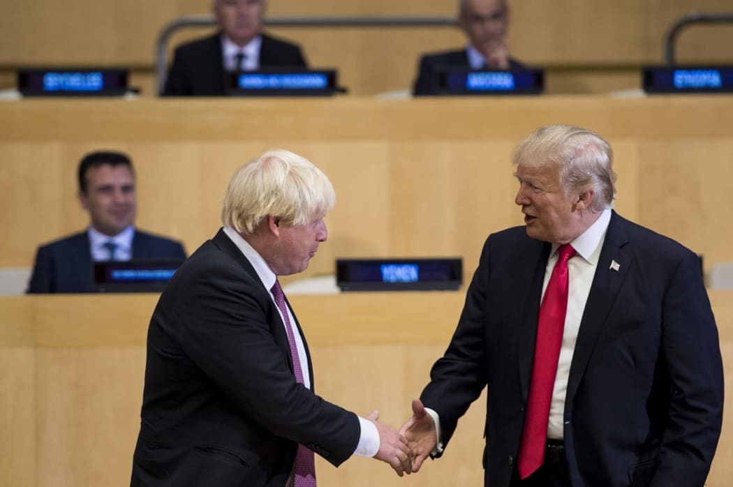 Boris Johnson and US President Donald Trump.