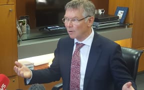 Trade Minister David Parker talks to media after releasing the text of the new TPP agreement.