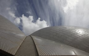White granite roof tiles on the Sydney Opera House.