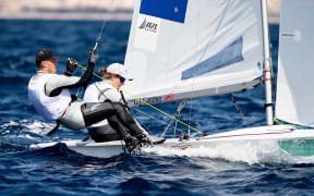 New Zealand 470 crew Paul Snow-Hansen and Dan Wilcox.