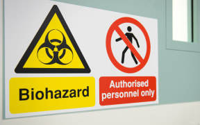 biohazard sign at airport