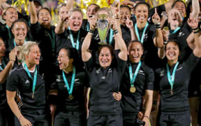 New Zealand Black Ferns winning the 2017 Women's Rugby World Cup final