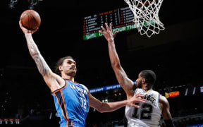 Steven Adams was on form as OKC enjoyed a one point win over the Spurs.