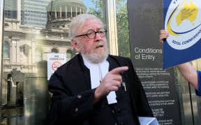 Robert Richter, lawyer of Cardinal George Pell, walks out of the County Court in Melbourne on February 27, 2019.