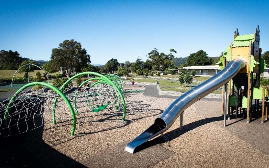 Motutawa Avalon Park in Lower Hutt has a large play park area popular with families.