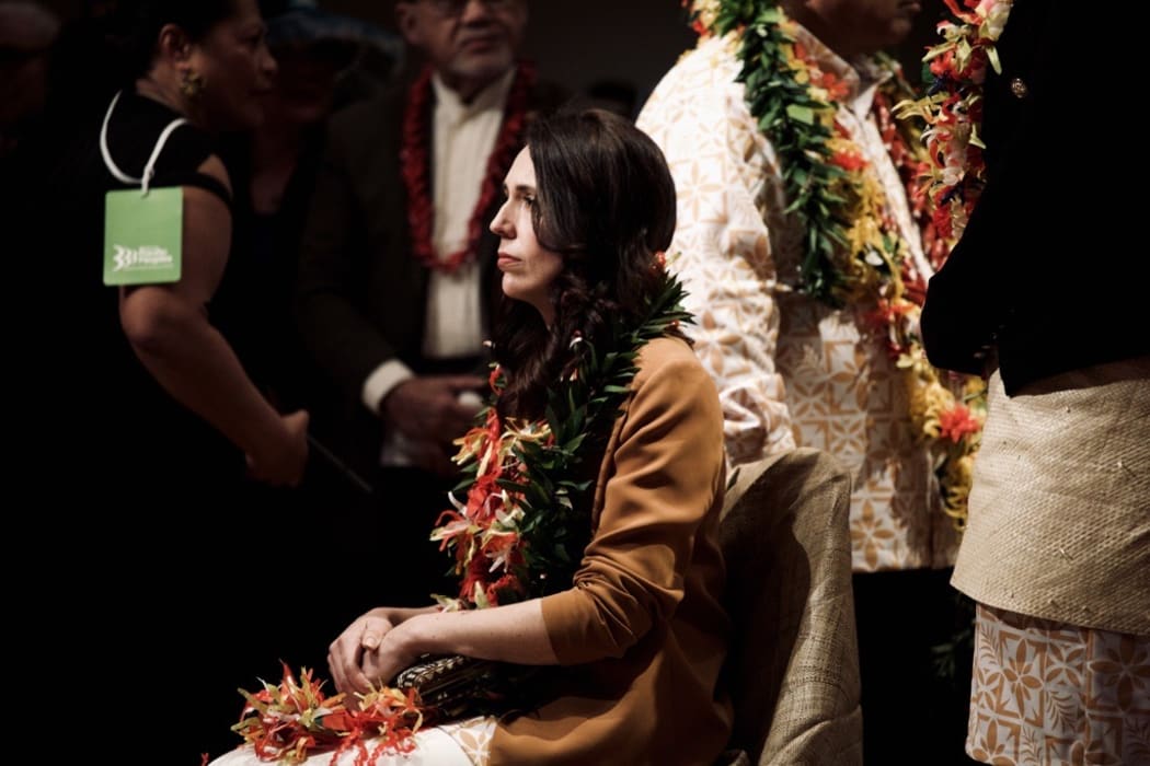 Prime Minister Jacinda Ardern in a modified practice of “ifoga” - Samoan reconciliation protocol.