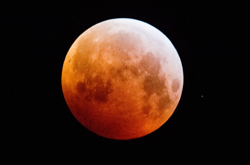 A total lunar eclipse, also known as a blood moon, in Germany, 2019.