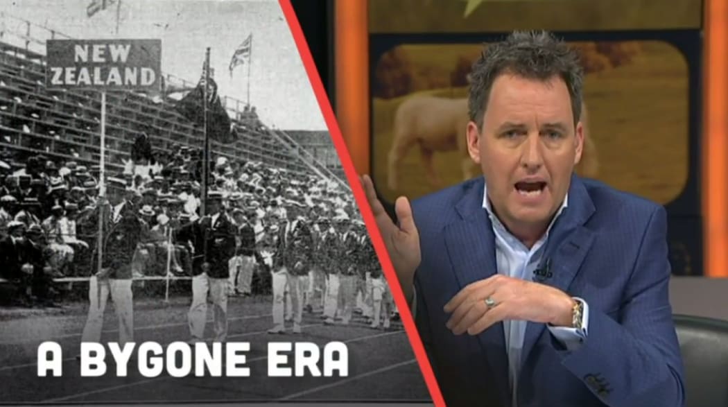 Mike Hosking runs down the Commonwealth Games on TVNZ in 2017.