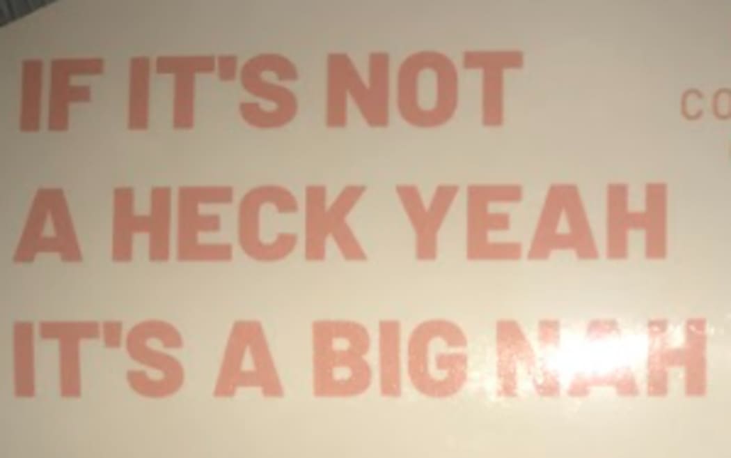 A sign seen at Kiwiburn 2025.