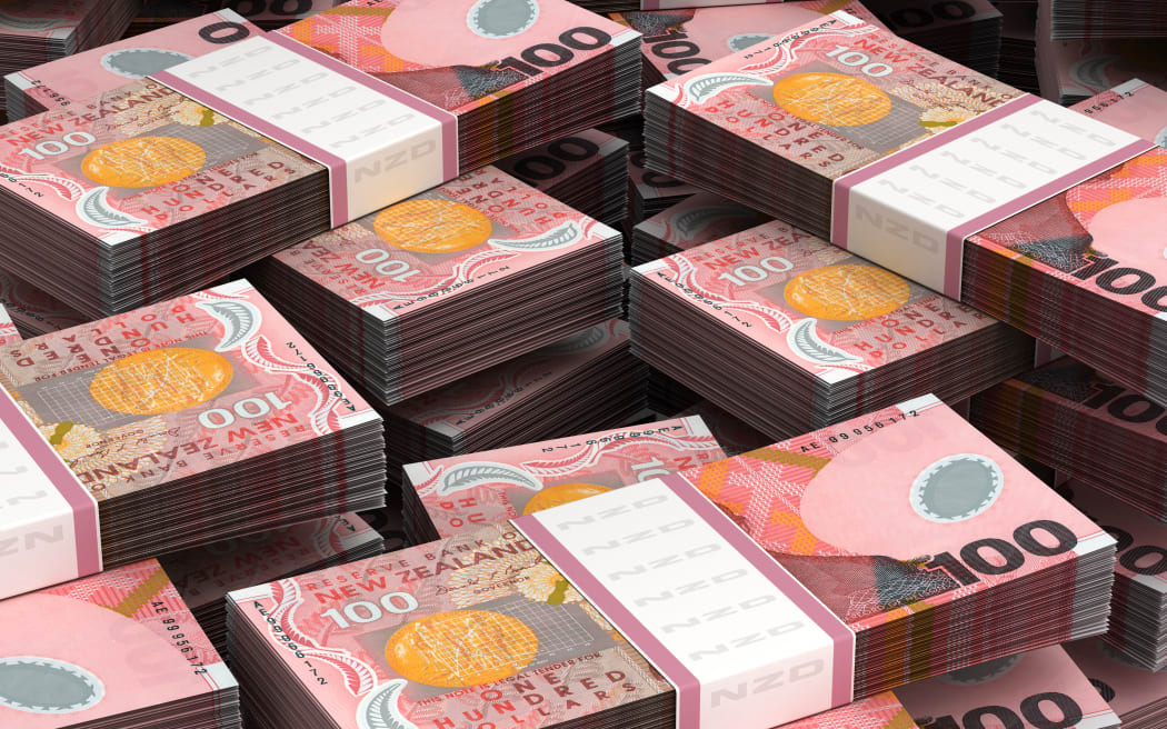Stack of New Zealand dollars