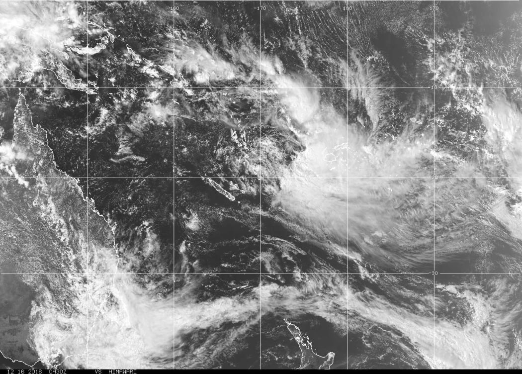 The system -- TD04F -- is currently about 350 kilometres west northwest of Nadi, on the main island of Viti Levu, and is moving southeast at about 12 km/h.